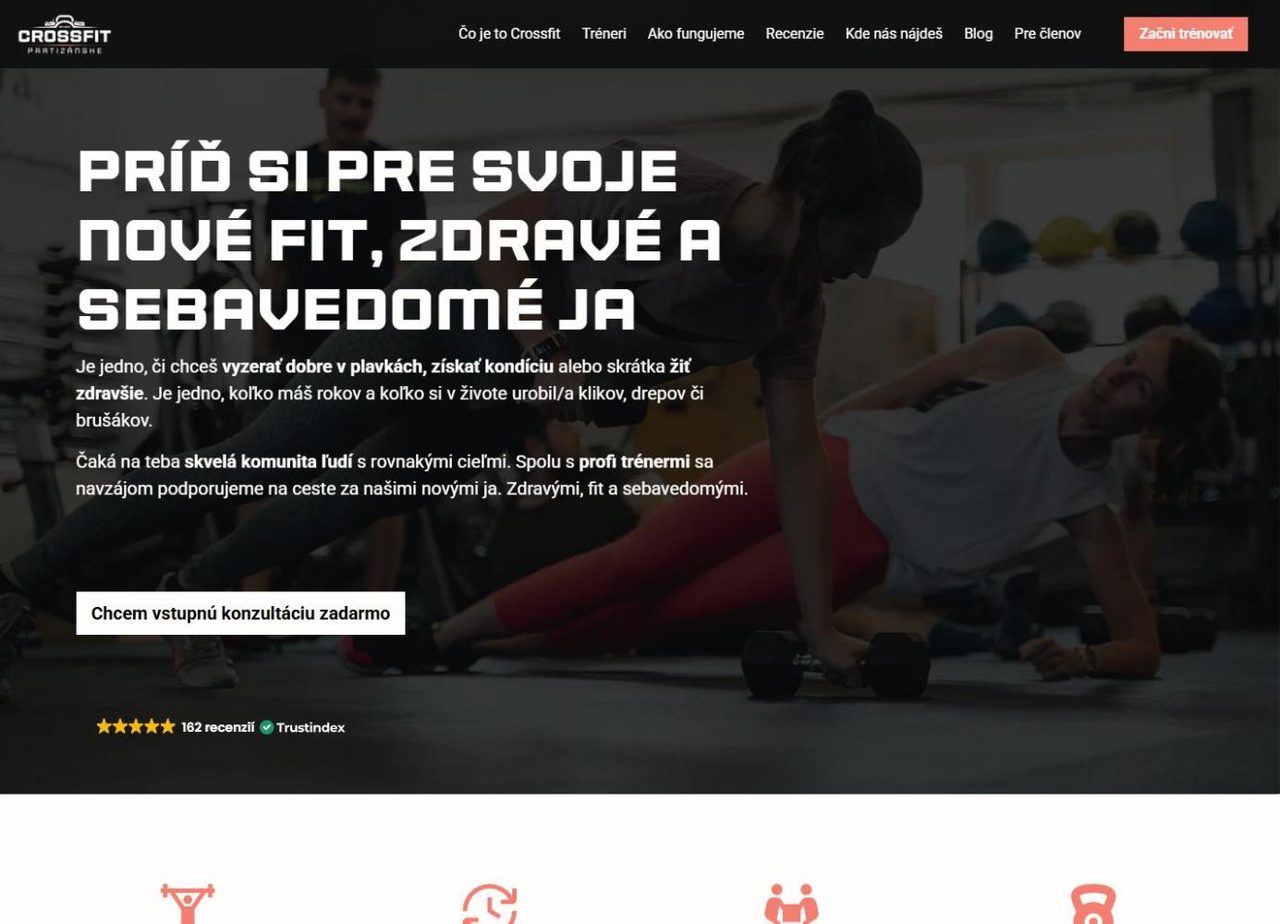 Úvodná stránka webu cfpe.sk